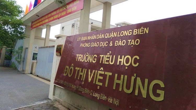 mẫu bảng hiệu trường tiểu học Đỗ Thị Việt Hưng