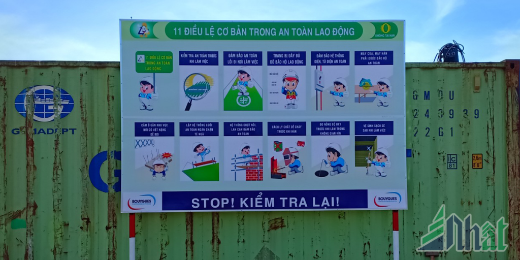 mẫu biển báo công trình